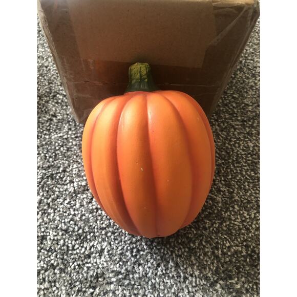 Ceramic Pumpkin Halloween Thanksgiving Autumn Fall EXCELLENT With Box - Picture 1 of 6